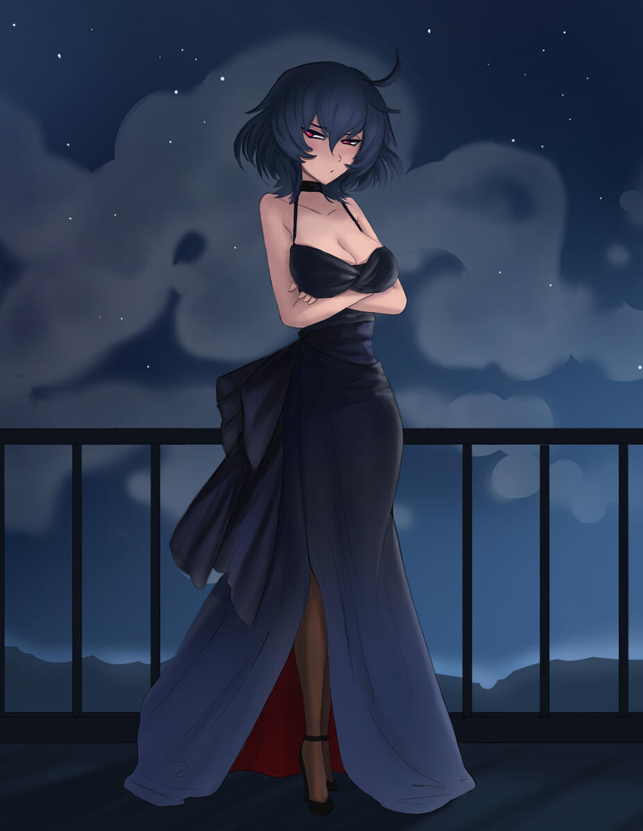 Dress - For... fancier occasions, she has this. She doesn't like wearing it.